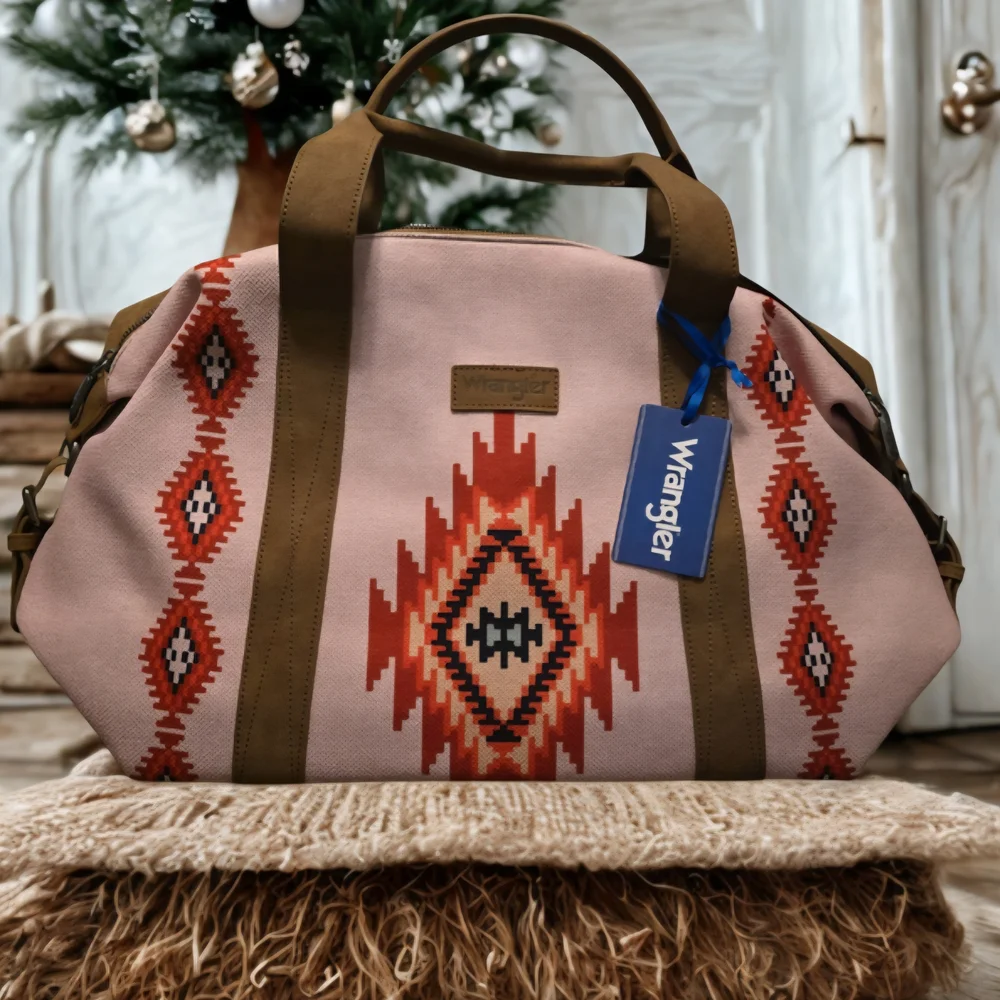 Wrangler Pink and Brown Women's Weekender Bag BRAND NEW With Tags